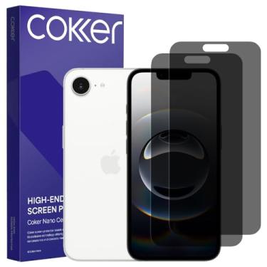 Imagem de Pacote com 2 protetores de tela de privacidade para iPhone 16e, antiespião, dureza 9H, à prova de estilhaçamento, antiarranhões, impressões digitais, filme PET sensível ao toque, filtro de luz azul