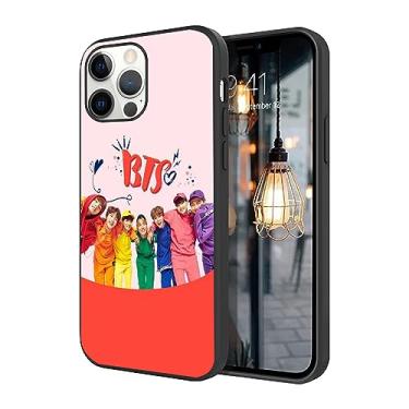 Imagem de WWDIYHOUSE Capa compatível com iPhone 15 Pro, capa à prova de choque de TPU macio com design exclusivo legal para homens/mulheres/meninas/meninos (Fashion-BTS-12)