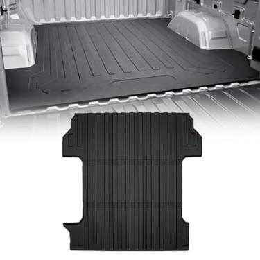 Imagem de Priprilod 1 tapete de cama de caminhão, compatível com Chevrolet Silverado e GMC Sierra 1500 2019-2025 2026, ajuste personalizado de 5,8 pés, tapete de cama de caminhão de forro de carga TPE