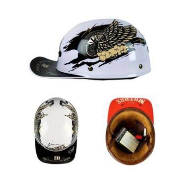 Imagem de Capacete Retro Para Motocicleta Masculino Certificado DOT, Capacete De