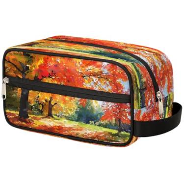 Imagem de hongjinglin Bolsa de Higiene Pessoal de Viagem para Homens e Mulheres Bolsa de Barbear Dobrável Leve Organizador de Maquiagem de Cosméticos com Alça para Cosméticos Artigos de Higiene Pessoal Pincéis