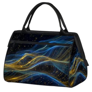 Imagem de Sacola pequena para o fim de semana para mulheres, homens, abelha, fofa, amarela, dobrável, bolsa esportiva de viagem, Cor: 12, 15.2*8.3*11.6 inch, Moderno