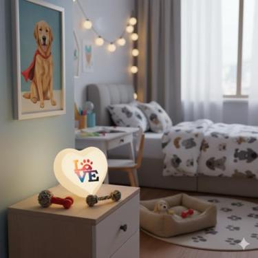 Imagem de Luminária Coração Love Pet USB