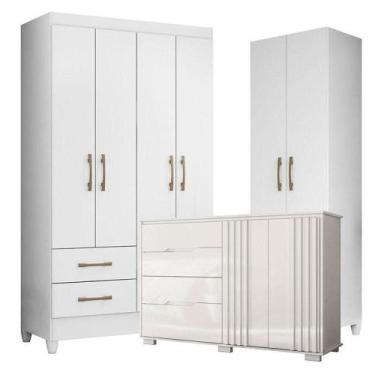 Imagem de Guarda Roupa Solteiro Chile Com Cômoda Texas E Armário Multiuso New ír