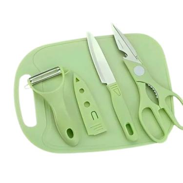 Imagem de Jogo de Cozinha Kit 4 Peças Utensílios - Espátula, Colher, Concha e Pegador de Massa, Material em Silicone Antiaderente Resistente ao Calor, Cabo Ergonômico de Madeira, Livre de BPA (VERDE)