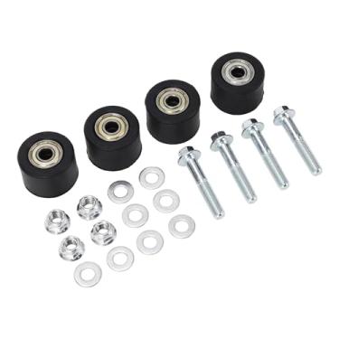 Imagem de Ymiko Kit de Guia de Rolo de Corrente de Alto Desempenho 4 Unidades, Aço de Rolamento de Ferro para Modelos YFZ350 e Banshee 1987 2006, Componente de Acionamento ATV Resistente Com Acabamento Preto