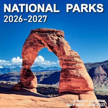 Imagem de Calendário 2026 - Calendário de parede de novembro de 2025 a junho de 2027, calendário de parede de 30,5 x 30,5 cm 2026 com marcação de feriado, papel premium para organização, parques nacionais - A