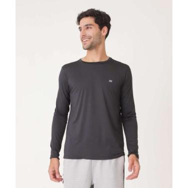 Imagem de Camiseta Masculina Fitness Manga Longa MR-83115, Preto, GG