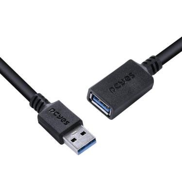 Imagem de Cabo Extensor Usb A 3.0 Macho Para Usb A 3.0 Fêmea 28awg Puro Cobre 1 Metro - Puamf3-1