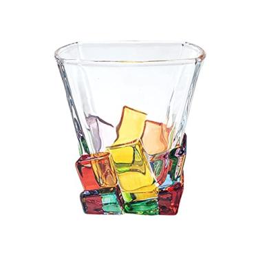 Imagem de Atyhao Copo de Uísque, Copo de Cristal Soprado à Mão Multicolorido de 320 Ml Com Brilho Colorido, para Coquetel de Uísque Bourbon, Bar Doméstico, Presente de Festa de Escritório (#3)