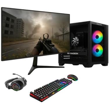 Imagem de PC Gamer Completo BluePC FRAG, AMD Ryzen 5 5600X, Radeon RX 580 8GB, B450, 16GB DDR4, SSD 512GB NVMe, Monitor 23" 75Hz, Kit Gamer - PGBP-FRA141