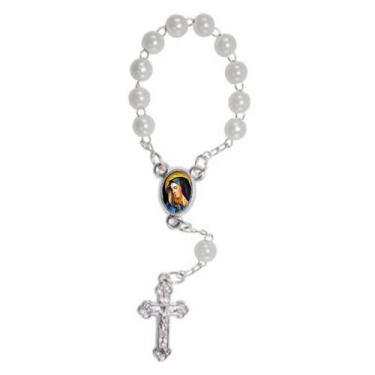 Imagem de 50 unidades Mini Terço com Foto Nossa Senhora das Dores - SJO Artigos 