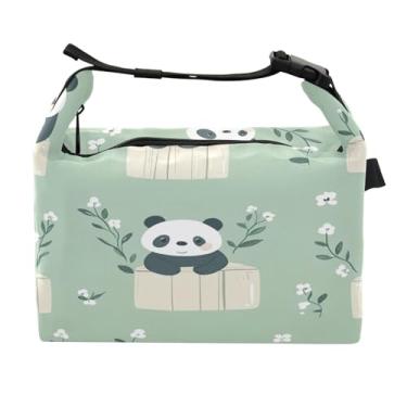 Imagem de STAYTOP Lancheira fofa de panda com fivela de alça, lancheira isolada para meninos e meninas, lancheira térmica para trabalho escolar