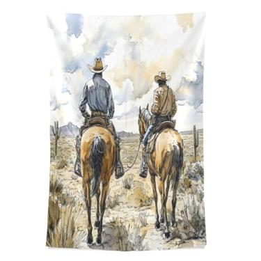 Imagem de STAYTOP Tapeçaria de parede de caubói do deserto norte-americano tapeçarias para decoração de casa decoração de dormitório sala de estar quarto tapete de parede (60 × 40 pol)