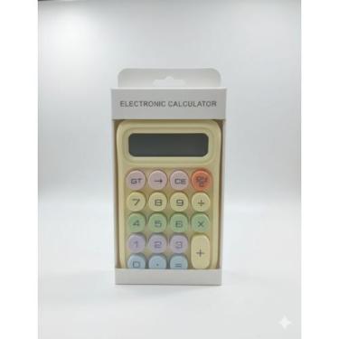 Imagem de Calculadora Eletrônica Portátil Cores Pastel Fofa Estilo Candy Color M