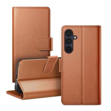 Imagem de RingPi Capa de telefone para Samsung Galaxy A16 5G capa de couro flip magnética com suporte ajustável, compartimento para cartão com bloqueio de RFID e proteção contra quedas de 360°, compatível com