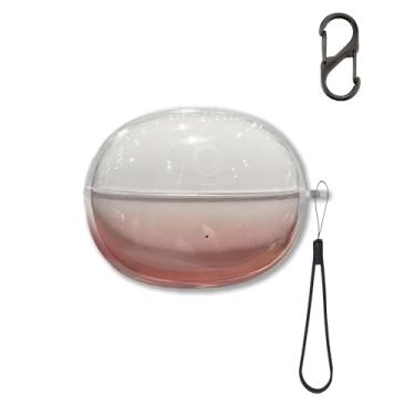 Imagem de Capa para fones de ouvido abertos Baseus Bass BC1, capa FJIASTB flexível TPU à prova de choque com trava e mosquetão (rosa claro)