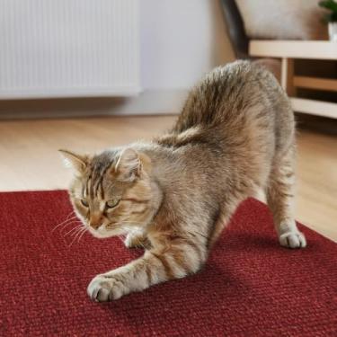 Imagem de Kit 2 Arranhadores Adesivo Premium: Sofá, Cama e Móveis Para Gato - Protetor Pet Anti Estresse (Vermelho,200x50cm)