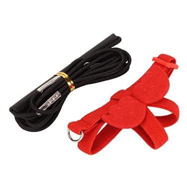 Imagem de Acouto Arnês Leve Premium para Pássaros de Estimação Alexandrine, Scarlet, Keck e Macaw - Arnês Voador Ajustável e Confortável para Pássaros Com Corda de Tração para Treinamento e Caminhada (Vermelho)
