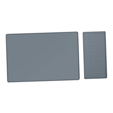 Imagem de Ioensy Tapete de silicone para máquina de café expresso, acessório para bar, para alimentar animais de estimação, com suporte para secar louça e xícaras, Cinza