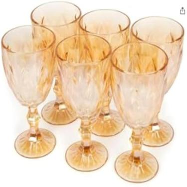 Imagem de Conjunto tacas de vidro para agua ou vinho, elegantes e resistente, especiais