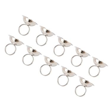 Imagem de Aramox 10 Suportes de Número de Mesa do Bloco, Suportes de Cartão de Aço Inoxidável do Lugar para o Aniversário da Festa de Recepção de Casamento para Fotos Dos Menus das Peças Centrais (Prata)