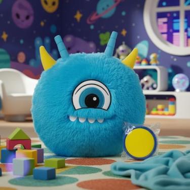 Imagem de Bola Saltitante de Pelúcia Infantil Azul – Brinquedo Interativo Macio, Saltos Divertidos para Crianças, Ideal para Presentes, Atividade ao Ar Livre e Dentro de Casa, Confortável e Resistente