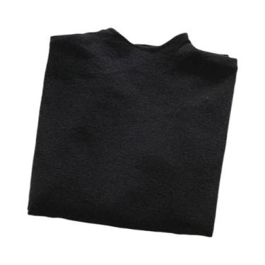 Imagem de Suéter Feminino De Tricô Gola Alta Sólido Macio Quente Estilo Coreano 