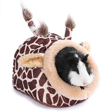 Imagem de Cama de Algodão Pelúcia para Pequenos Animais Casa Quente Confortável Lavável Acessórios Habitat Jaula Chinchila Ouriço