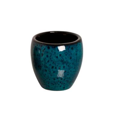 Imagem de Vaso de Cerâmica Paisagem Moderna Azul com Preto, Decorativo