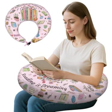 Imagem de Queen Hero Almofada de colo para leitura e jogos, almofadas de mesa de colo para crochê e artesanato com almofada de apoio de cotovelo e braço para uso ergonômico na cama e sofá