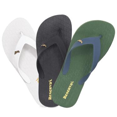 Imagem de Kit 3 Chinelo Masculino Reserva Go Casual Borracha Premium 750040738 Cor:;Tamanho:45-46-Masculino