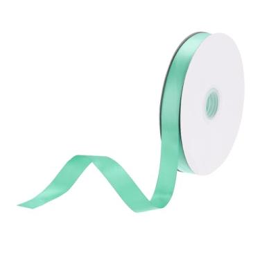 Imagem de DMiotech Fita de cetim de 5/20.3 cm 50 jardas fita de gorgorão fina de tecido dupla face para embrulho de presente floral buquê de flores, verde turquesa