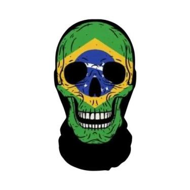 Imagem de Máscara De Esqueleto Assustadora Para Halloween, Capuz De Malha Elásti