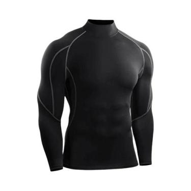 Imagem de Camiseta De Manga Longa Para Corrida Masculina, Compressão, Fitness, T