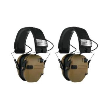Imagem de Protetor Auditivo Eletrônico Tático Anti-ruído Dobrável Com Amplificaç