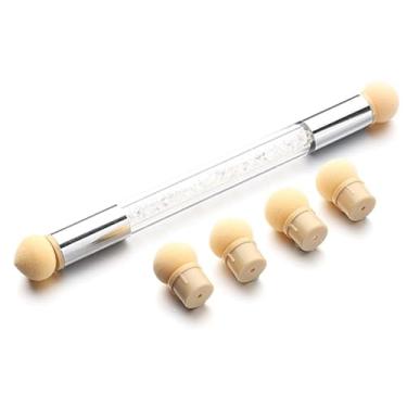 Imagem de Conjunto de pincéis artísticos de substituição de cabeças de esponja Glitte para mulheres e meninas em pó ferramentas de manicure (branco, 5 peças)