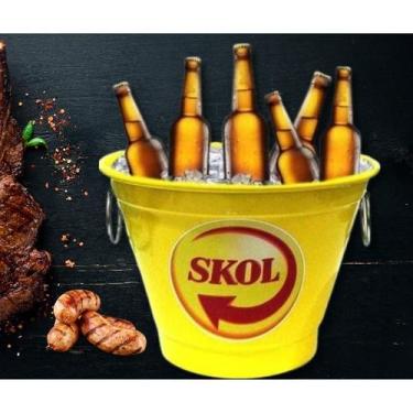 Imagem de Balde Baldinho De Gelo Grande 5,5 Litros Em Alumínio Personalizado Ref