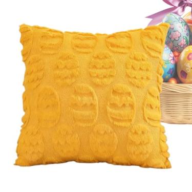 Imagem de Capas Para Almofadas Decorativas,Almofadas Decorativas com Estampa de Ovos da Primavera 45x45 cm | Almofada Decorativa de Páscoa - Para Sofá da Sala de Estar Sala de Jantar Quarto Decoração de