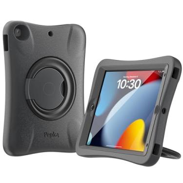 Imagem de Pepkoo Capa para iPad compatível com iPads 9ª, 8ª e 7ª geração, capa para tablet infantil, proteção total da tela e do corpo, capas protetoras antiderrapantes resistentes para iPad