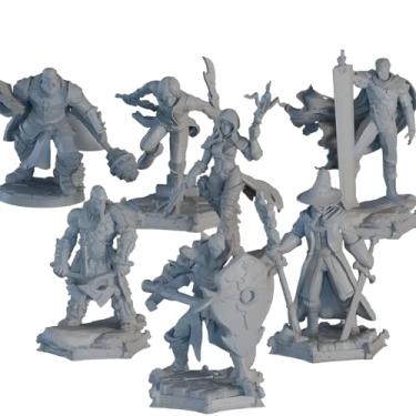 Imagem de Kit 7 Miniaturas para RPG, Figuras em escala 37mm, Personagens para Jogos de Mesa, Base de 25mm, Miniaturas de Fantasia