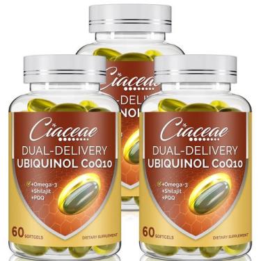 Imagem de Suplemento Ciaceae Ubiquinol CoQ10 600 mg com ômega-3 e PQQ 180