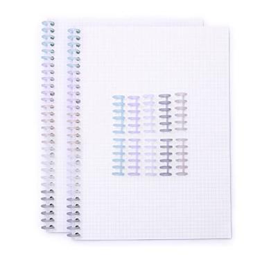 Imagem de Dioche KW Binding Spine Combs 6 Furos Fichário de Folhas Soltas Anéis de álbum de Plástico de DIY Notebook Álbum de Fotos Diário Livro Calendário 12 Mm (cor de macarrão)