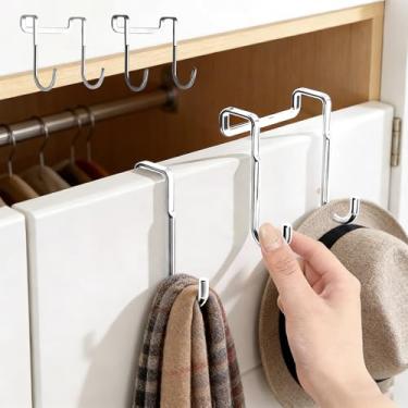 Imagem de Gancho para armário multiuso, portas de gabinete, ganchos duplos em S para pendurar gaveta, armário, utensílios de cozinha, guarda-roupa, bolsas, toalhas e ganchos de armário para chaveiro, para