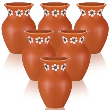 Imagem de Maxdot 6 peças de 340 g Cantaritos De Barro Mexicanos Shooters Copos de Argila Copos de Coquetel de Cerâmica Mexicana para Margaritas Tequila Mojitos Coquetel Mexicano