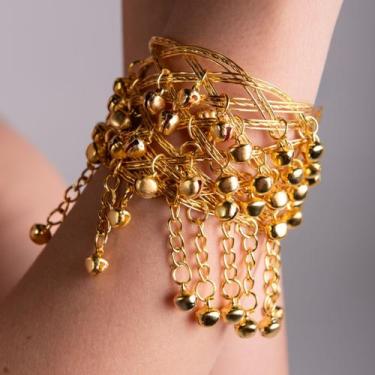 Imagem de Bracelete Dourado com Sinos Acessório para Dança do Ventre - AB71 - At