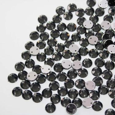 Imagem de CHATON PRIMEIRA LINHA REDONDO 6MM CINZA/BLACK DIAMOND-250pçs - La Mode