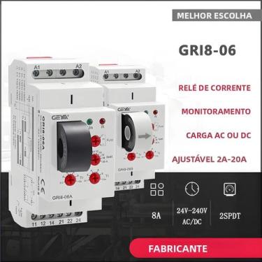 Imagem de Relé Sensor De Corrente DC De Alta Precisão GEYA GRI8-06 18mm 8A AC DC