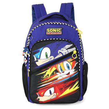 Imagem de Mochila Escolar Grande Menino Bolsa De Costas Orignal Sonic-Masculino