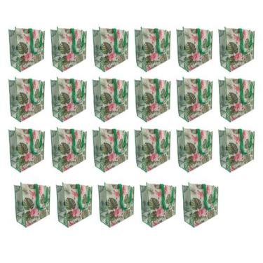 Imagem de Bolsa Sacola Ecologica Ecobag Kit 23 Unidades Dobravel Compras Retorna